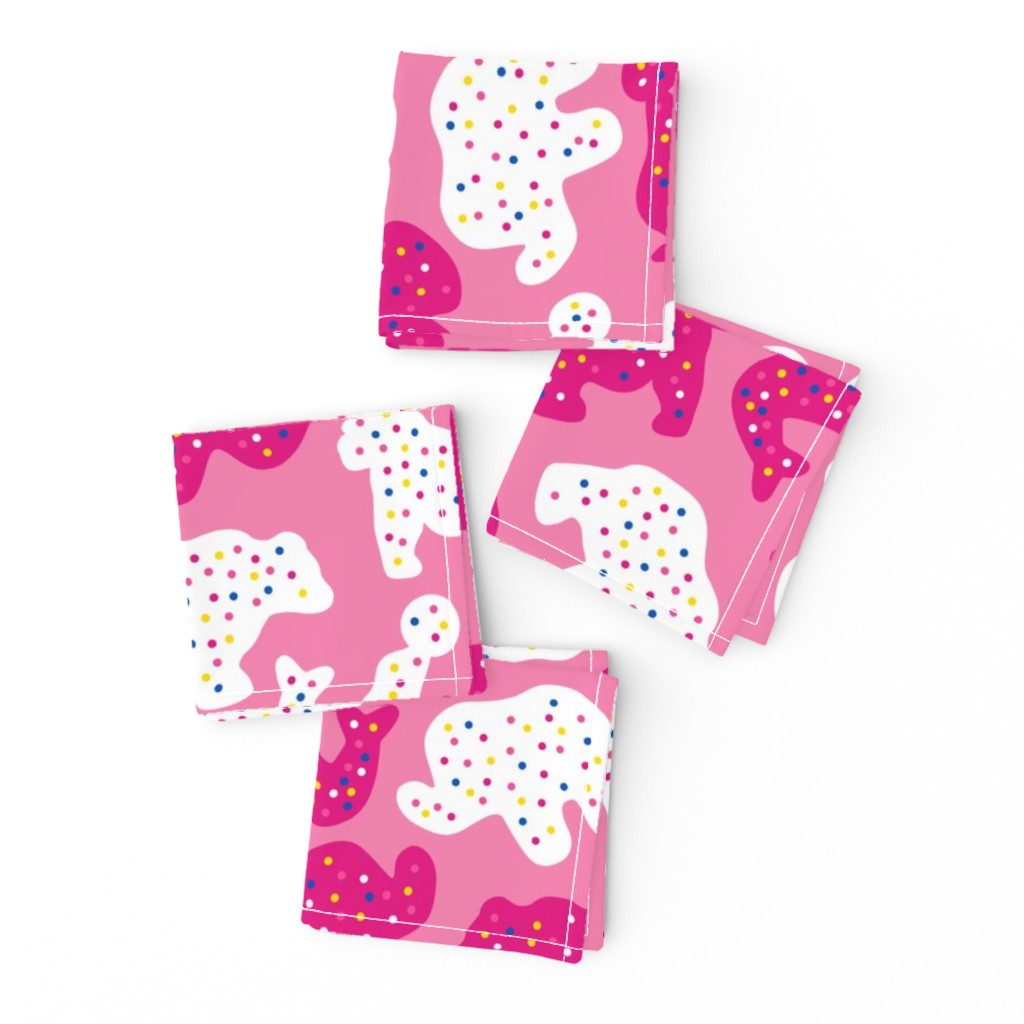 Frosted Animal Cookies - Pink Sprinkled Delights, Large