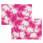 Frosted Animal Cookies - Pink Sprinkled Delights, Large