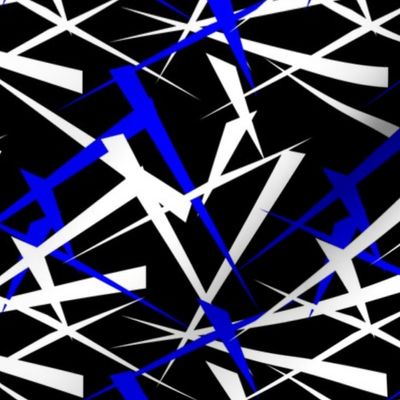 abstract triangles blue and white