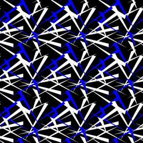 abstract triangles blue and white