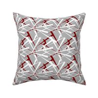 Abstract triangles red and gray