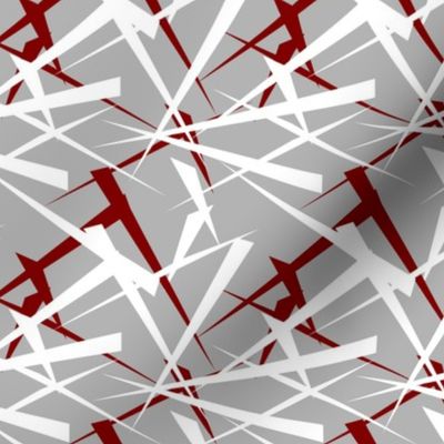 Abstract triangles red and gray