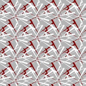 Abstract triangles red and gray