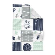 Little Man Adventure Wholecloth  || Northern lights patchwork (90)