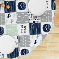 Little Man Adventure Wholecloth  || Northern lights patchwork (90)