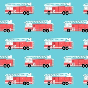 fire truck on blue