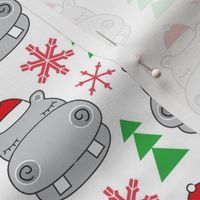 christmas hippos-with-santa-hats