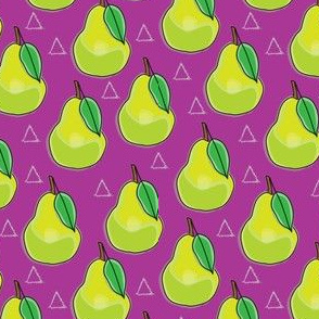 pears and triangles on plum
