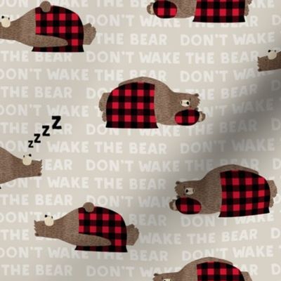 (small scale) don't wake the bear - beige
