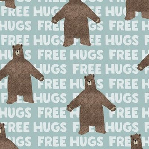 free hugs bear - dusty blue