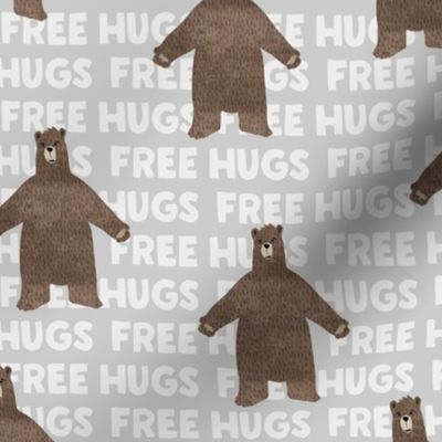 free hugs bear - grey