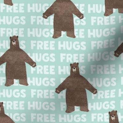 free hugs bear - dark mint