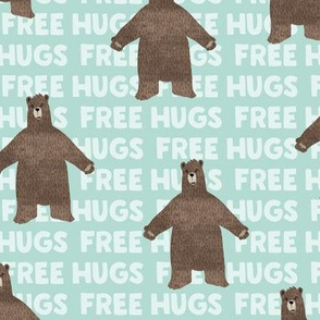 free hugs bear - dark mint