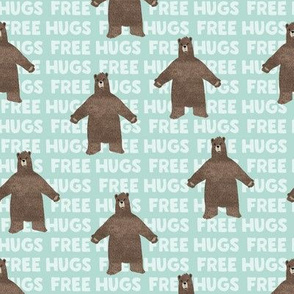(small scale) free hugs bear - dark mint