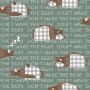 (small scale) don't wake the bear - green