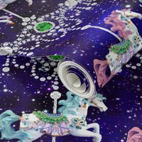 egl elegant gothic lolita carousel pony horses ponies carnival Victorian baroque jewels gems diamonds emeralds glitter sparkles stars universe galaxy cosmic cosmos planets nebula  filigree