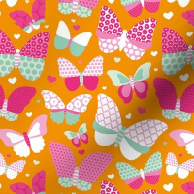 Summer butterfly garden sweet botanical insects for girls orange