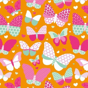 Summer butterfly garden sweet botanical insects for girls orange