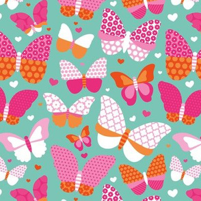 Summer butterfly garden sweet botanical insects for girls orange