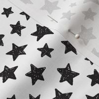 black doodles stars