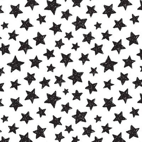 black doodles stars