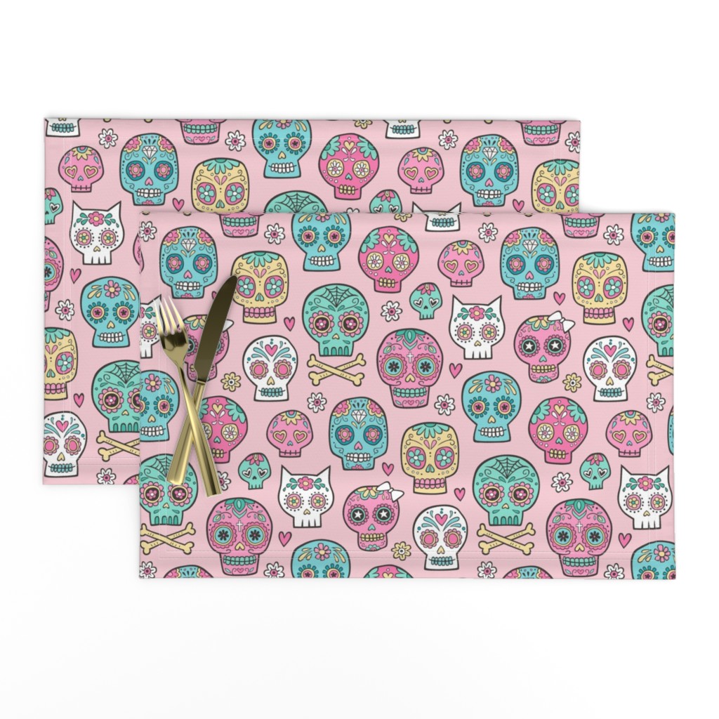 Sugar Skulls on Pink