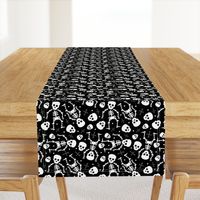 Cool skulls halloween skeleton and mexican dia de muerte kids print black and white