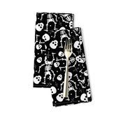 Cool skulls halloween skeleton and mexican dia de muerte kids print black and white