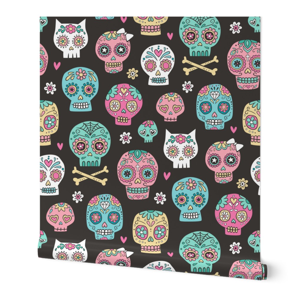 Sugar Skulls on Black