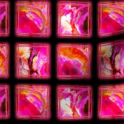 JEWELS MARBLE GLASS FUCHSIA PINK TILES