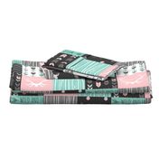 patchwork Deer- pink and light teal - rotated