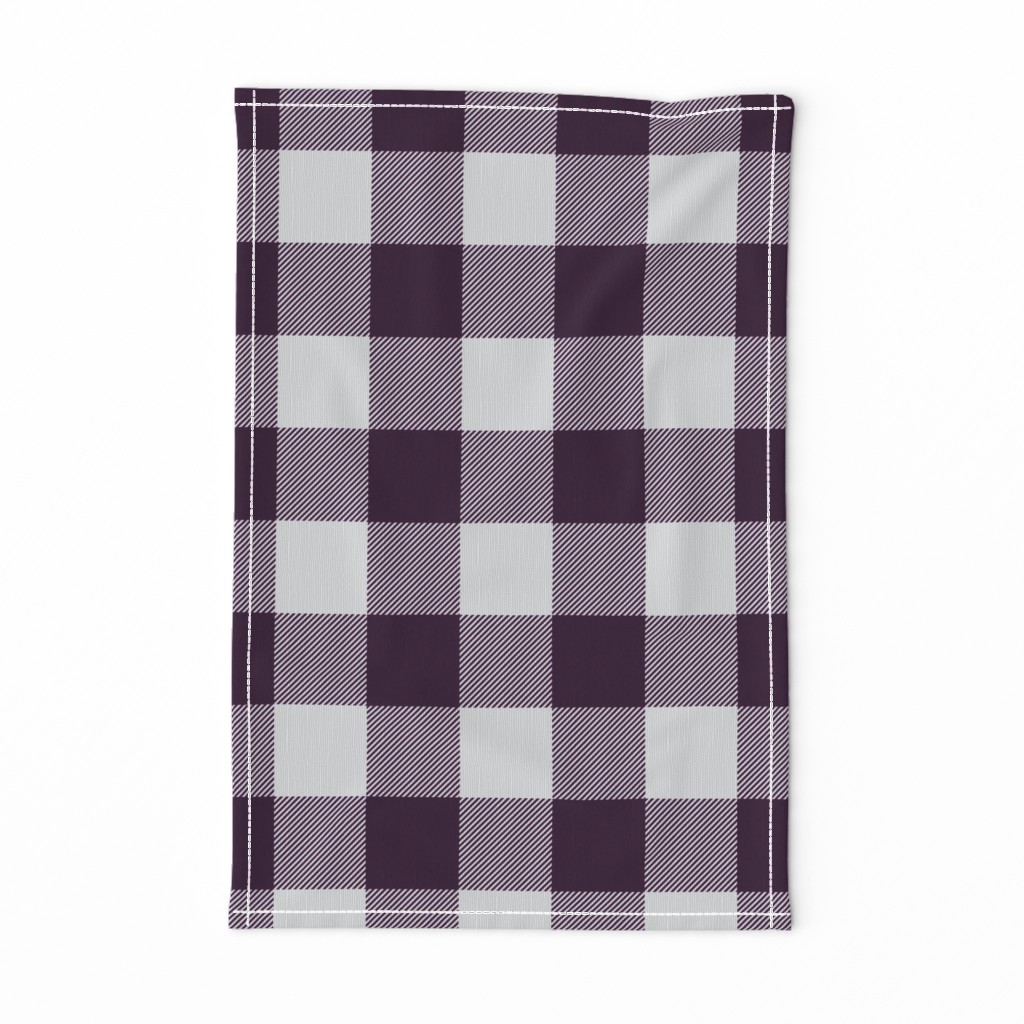 Big Buffalo Plaid - Check - Eggplant and Silver