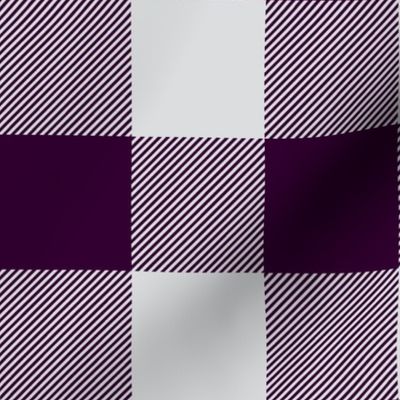 Big Buffalo Plaid - Check - Eggplant and Silver