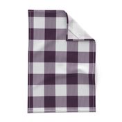 Big Buffalo Plaid - Check - Eggplant and Silver