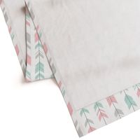 Arrow Feathers - mint, pink and grey