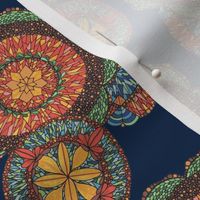 Stained Glass Mandalas on navy