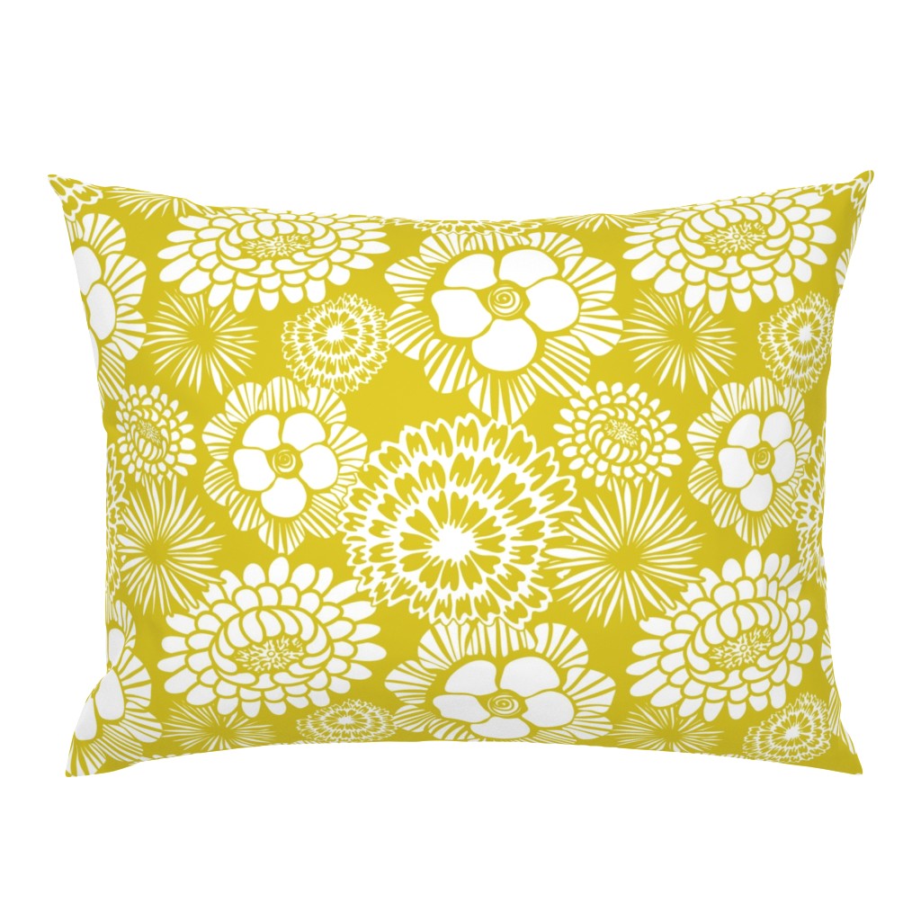 Festibloom - Modern Floral Mustard Yellow