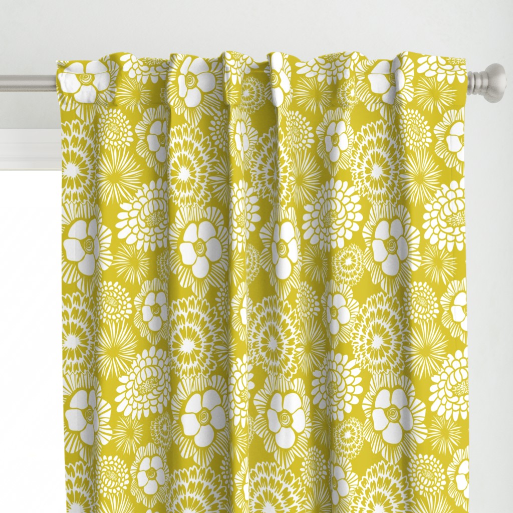 Festibloom - Modern Floral Mustard Yellow