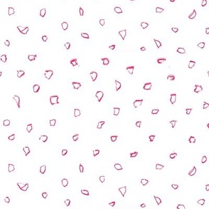 Viva Magenta Hot Pink Dots White