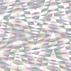 patchwork arrow - lilac, mauve, cream and grey