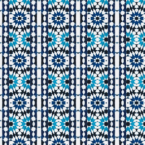 oriental mosaic batik blue-xxl