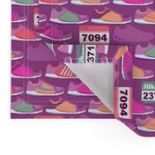 Running Shoes & Race Bibs - Magenta