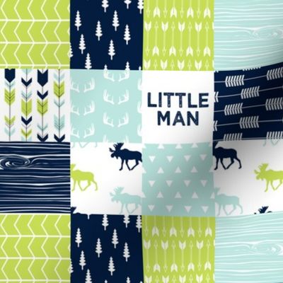 2" small scale -  Bear Creek Patchwork Quilt Top || Little man