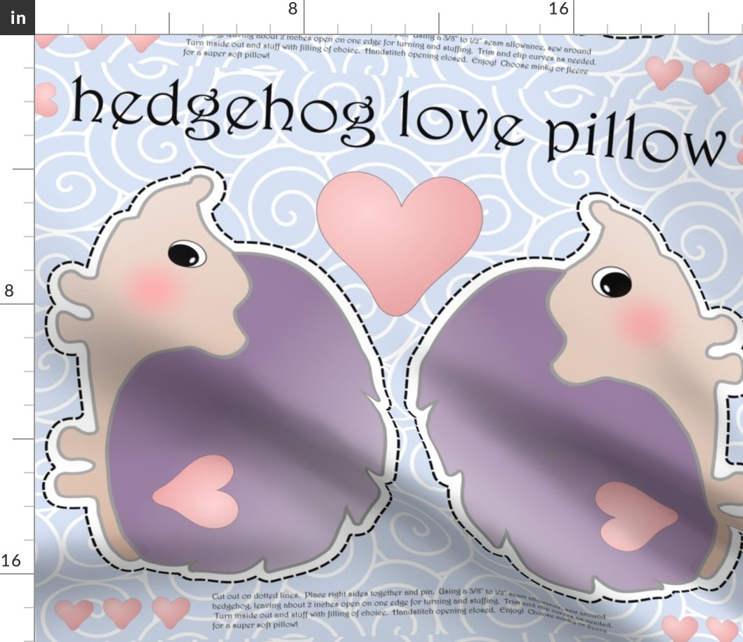hedgehog love pillow