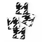 Hounds Tooth  Modern Black & White  - Med / Large  