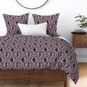 haunted house damask purple