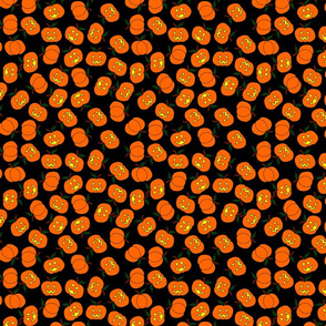 scattered pumpkins black