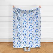 Abstract Floral Lapis Medium Scale