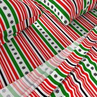 holiday stripe with snowflake