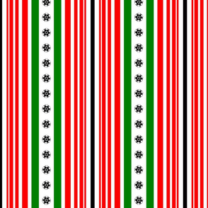 holiday stripe with snowflake